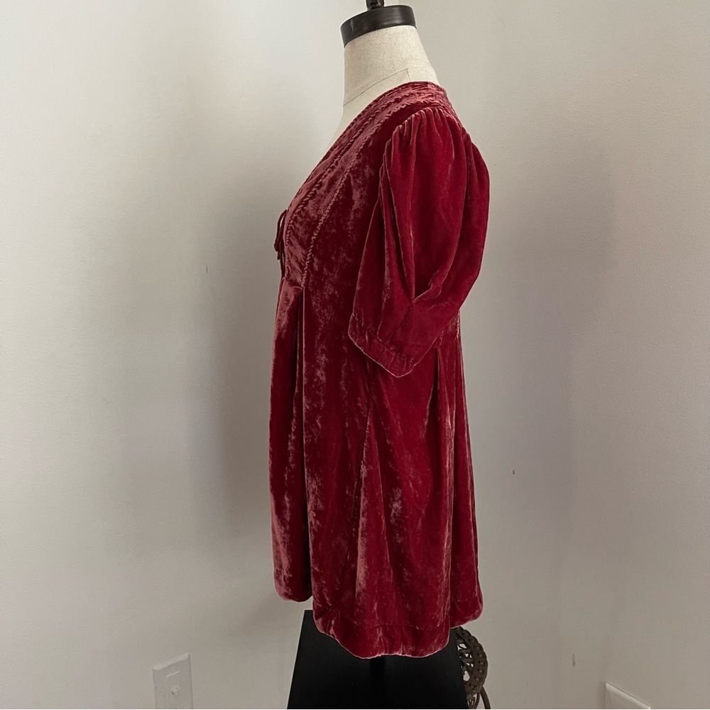 ✨ Free People Ivy Velvety Babydoll Tunic | Dark Berry | XS ✨ - Picture 9 of 13
